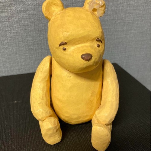 Disney Winnie the Pooh Wooden Carved Figure classic Set of 3 pooh piglet tigger - Picture 3 of 10