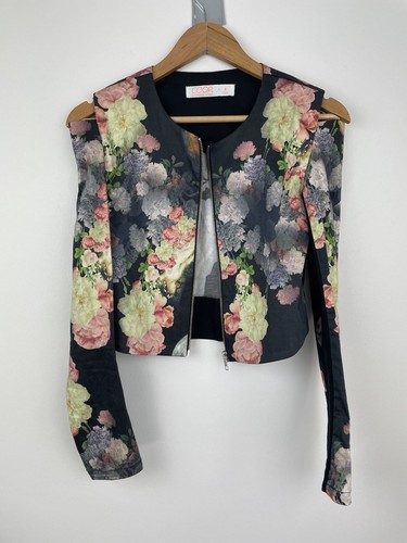 Coop By Trelise Cooper “Dark side of moon” cutout cropped jacket Size UK8 - Picture 2 of 8