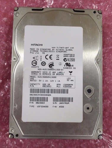 Nexsan Hitachi GST HUS156060VLS600 3.5" 600GB 15K SAS 6Gb/s HDD 0B23663 - Picture 1 of 5