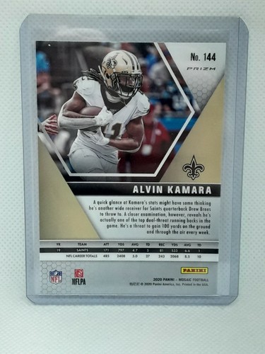 Alvin Kamara 2020 Panini Mosaic Football #144 GREEN REACTIVE New Orleans Saints - Picture 2 of 2
