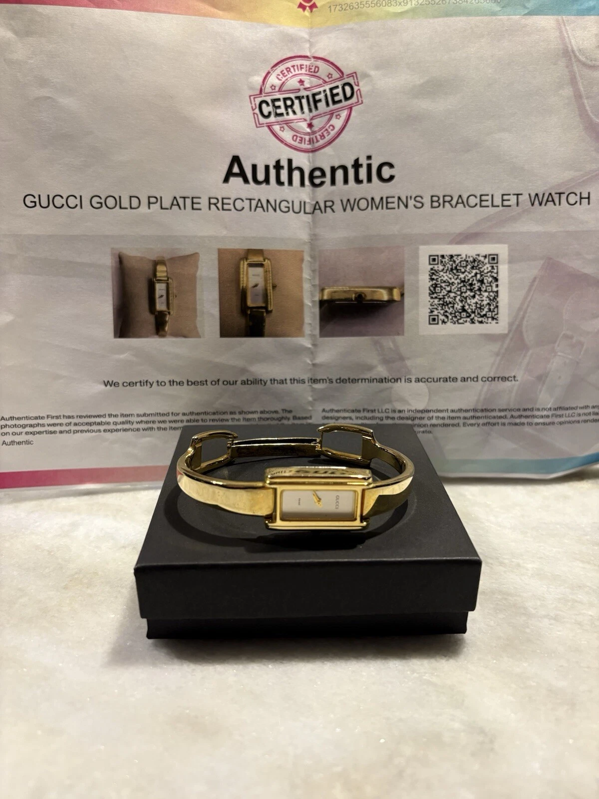 Montre femme GUCCI quartz analogique or 1500L occasion
