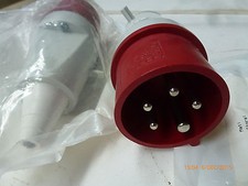 Skame 464-1504 5-pin plug 415V 16A CEKON 3PN+E Red - Qty 3 - New