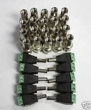 20pcs BNC Twist on and 10pcs Male DC Power Jack 2.1mm RG59 Coax Connectors Kit