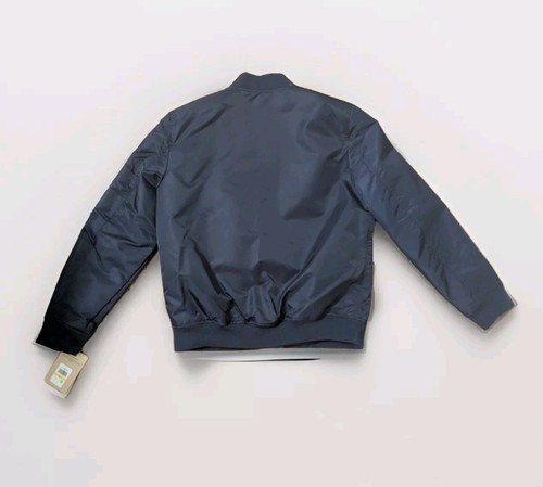 Levis Flight Nylon Ma-1 Bomber Jacket Men Medium Navy Outdoor Casual - Picture 13 of 13