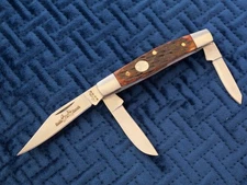 3.5” Stockman Knife Classic Folding Pocket Knife 3 Blades Sharp Modern Work Bone