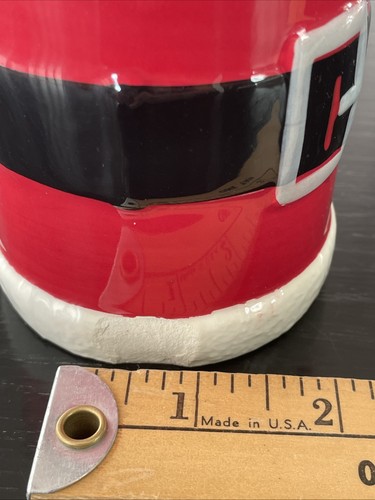 Red Santa Coat Christmas Mug HO HO HO St Nicholas Square 5.5” Tall Ceramic READ - Picture 9 of 10