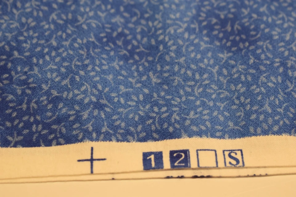 BLANK TEXTILES cotton fabric BLUE VINE TONAL BACKGROUND BLENDER  2 yards x 44" - Image 4 of 4