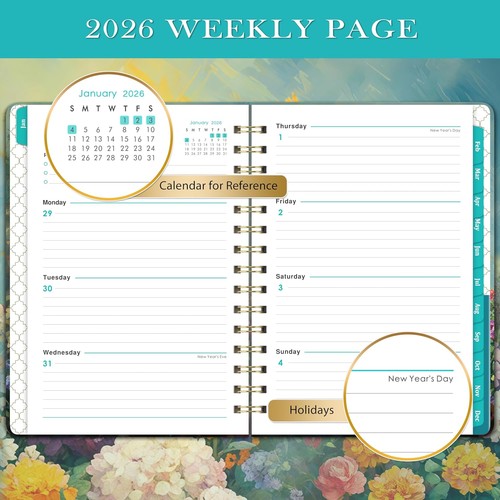 Planificador 2026 - Planificador 2026, enero - diciembre 2026 Planificador semanal  - Imagen 4 de 8