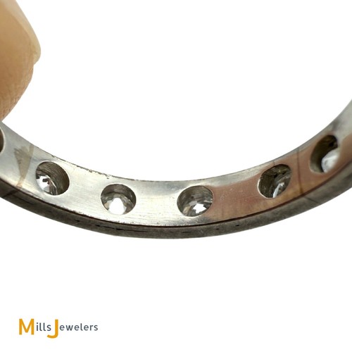 Platinum 0.42ctw Round Brilliant Natural Diamond Eternity Band Ring Size 5.5 - Picture 8 of 9