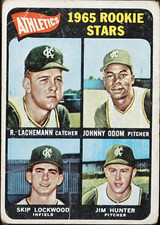 1965 Topps Baseball Athletics 1965 Rookie Stars (Rene Lachemann / Johnny Odom PR