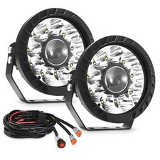Round LED Offroad Lights 7 Inch 65W Spot Beam LED Driving Light with Wiring