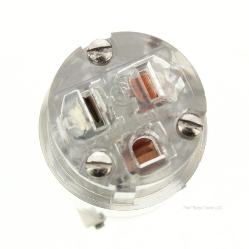 Daniel Woodhead 85547 Hospital Straight Blade Connector Clear 5-15R 15A 125V - Picture 3 of 6