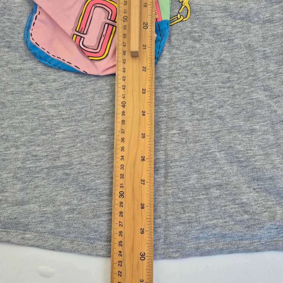 THE MARC JACOBS Dress 10 Grey Women's Trompe L'Oeil Sweatshirt Bag Jumper — 第 2/4 张图片