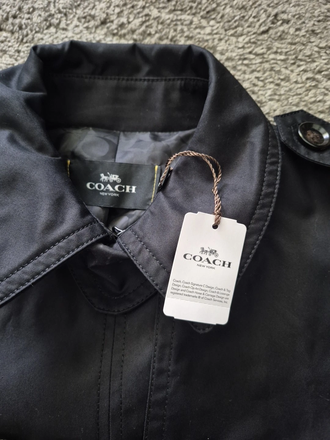 Cappotto doppiopetto donna nuovo con etichette Coach Taglia: Medium Nero