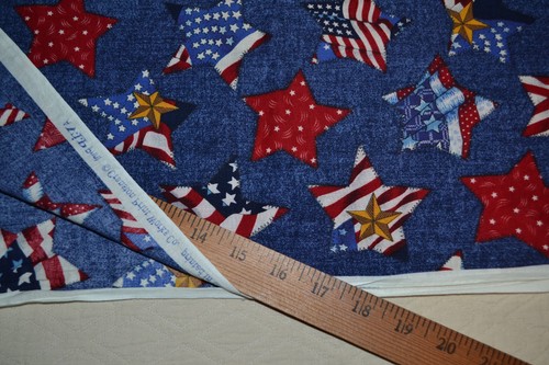 Cotton fabric, American flag star print, 43" x 2.5 yards, preshrunk - Picture 8 of 9