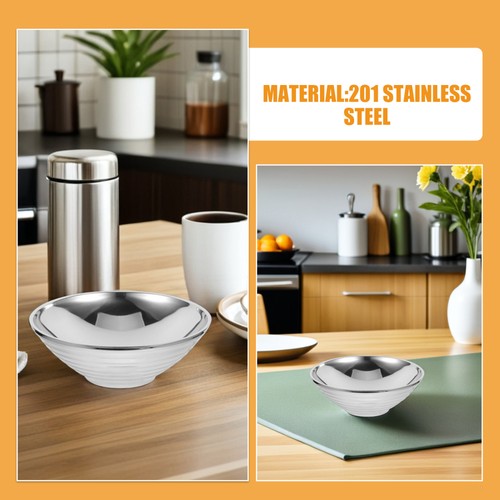  2 Stück Suppenschüssel: Koreanische Edelstahl Ramen Metall Asiatische Nudelschalen für - Bild 9 von 12