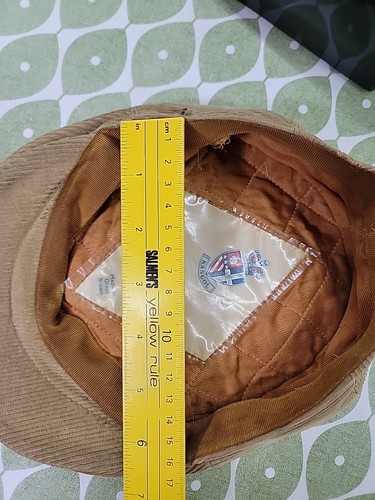 Vintage KANGOL flat Cord Cap Brown - Picture 12 of 12