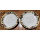 TK Thun Bohemia Savoy Saucers Set of 2 Vintage Czech Porcelain Floral