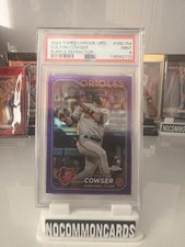 2024 Topps Chrom Upd. Ser. #USC154 Colton Cowswer Purple Ref. RC /250 PSA 9