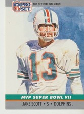 Pro Set 1990 MVP Super Bowl VII Dolphins #7 Jake Scott