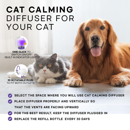 Cat Calming Pheromone Diffuser - Cat Calming Diffusers Advanced for Cat Anxiety - Picture 6 of 7