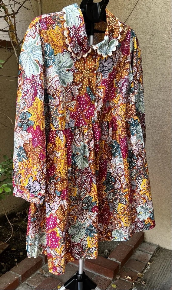 Vestido Kika Vargas X Target Anenome Talla Grande 2X Babydoll Floral Abstracto Usado en Excelente Condición Foto 4 de 4