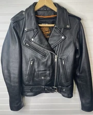 Leather Riding Jacket w/Belt & Removable Lining Milwaukee Leather XS NICE!