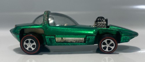 VINTAGE HOT WHEELS 1968 REDLINE SILHOUETTE ~ GREEN w/ WHITE INTERIOR SWEET 16 - Bild 8 von 10