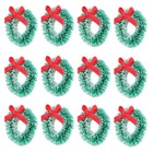  24 Pcs Mini Christmas Garland Artificial Bow Greenery for Stairs