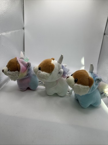 Snug A Babies Narwhal Unicorn Pomeranian Dog with 4 Puppies 14" Stuffed Toy - Picture 2 of 5