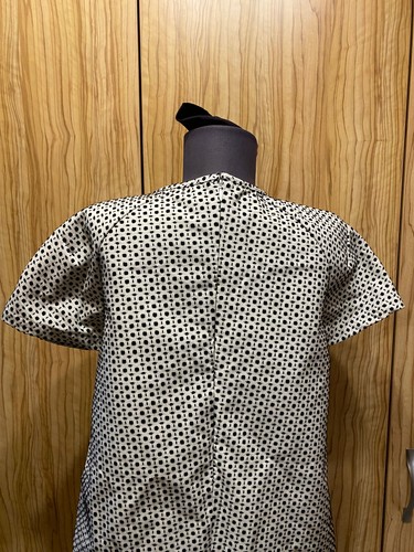 HENRIK VIBSKOV WHITE AND BLACK COTTON BLEND GEOMETRIC SHIFT DRESS-S - Picture 7 of 12