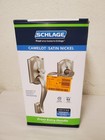 Schlage Camelot Satin Nickel Handleset Grip with Accent Handle  & Camelot Trim