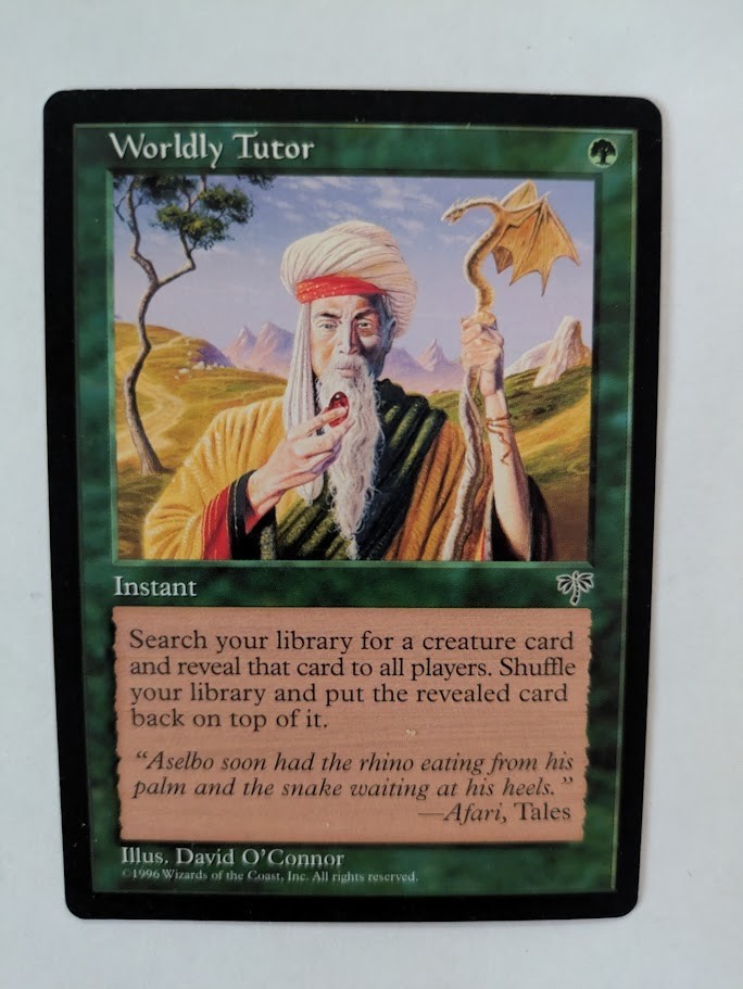 worldly Tutor Mirage MTG NM Free shipping with tracking