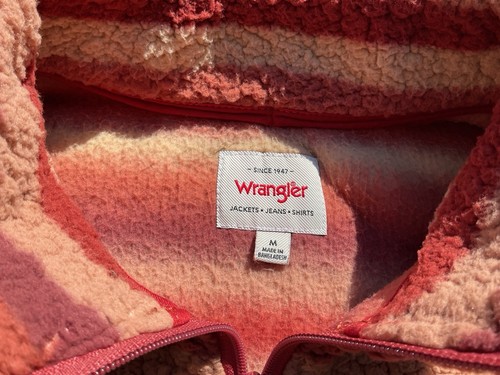 Wrangler Fleece gestreift Reißverschluss Neu mit Etikett Medium - Bild 6 von 6