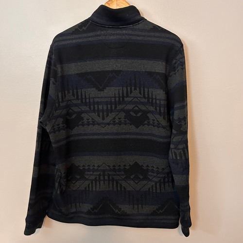 Cinch Mens Large Aztec Southwestern Pullover 1/4 Zip Mock Neck Sweater Western - Picture 3 of 7
