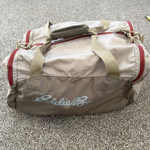 Eddie Bauer Stowaway Duffel Bag Unisex 40L Brown Packable Travel Gym Bag