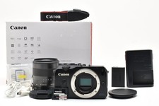 Canon EOS M Black 18.0MP Mirrorless Digital Camera  EF-M 18-55mm Lens Kit w/Box