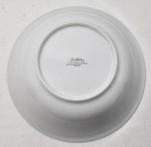 GORHAM RIDGEWOOD PLATINUM RIMMED 9" Vegetable BOWL - Picture 5 of 6
