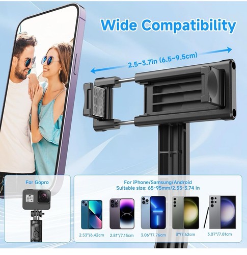 SelfieShow Selfie Stick Extendable Tripod Wireless Remote Tripod Stand - Picture 4 of 12