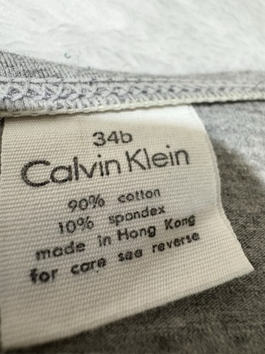 Sujetador con aros Calvin Klein vintage años 90 gris mezcla de algodón talla 32B (etiqueta 34) - Imagen 2 de 18