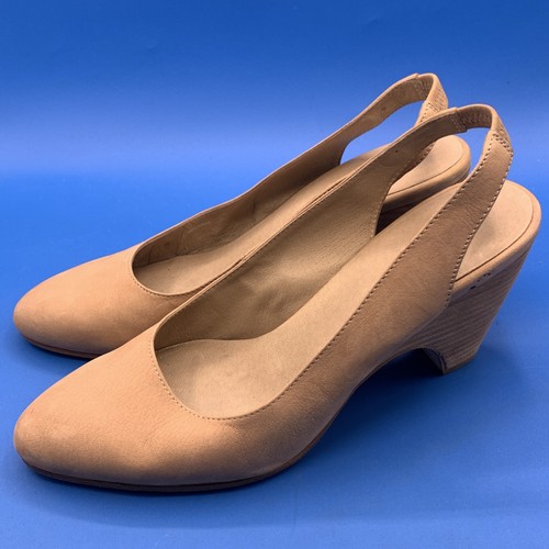 EILEEN FISHER Vero Cuoio Milla Slingback-Pump Nude Nubuk Niedriger Absatz Größe 11 - Bild 3 von 10