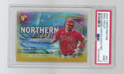 2024 Topps Pristine MIKE TROUT Northern Lights Refractor #NL7 #/50 PSA 9 MINT