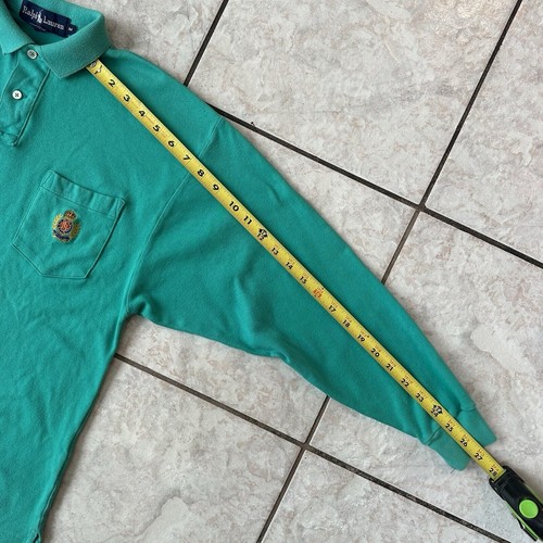 Vintage Polo Ralph Lauren Shirt 90s Polo RL Crest Logo Long Sleeve - Picture 8 of 9