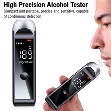 Digital LCD Police Breath Breathalyzer Test Alcohol Tester Analyzer Detector