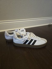Nwt VL Court 3.0 Adidas Sneakers Size 8 white black  ID 8797