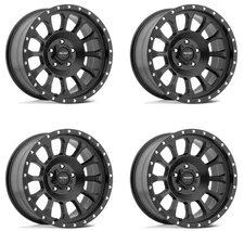 Set 4 Pro Comp PA34 Rockwell 17x8 6x5.5 Satin Black Wheels 17" 0mm Rims