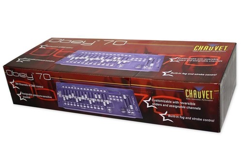 Chauvet DJ OBEY 70 Light/Fog DMX Lighting Controller+(3) 10ft.+25ft. DMX Cables - Picture 5 of 9