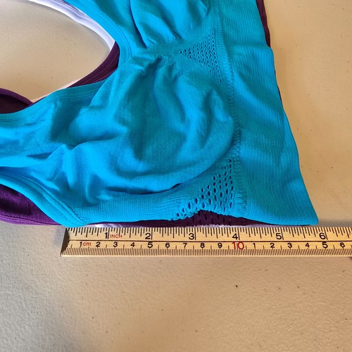 Unbranded Sports Bra Set of 3 Women's XS Purple White Blue NWOT - Picture 11 of 15