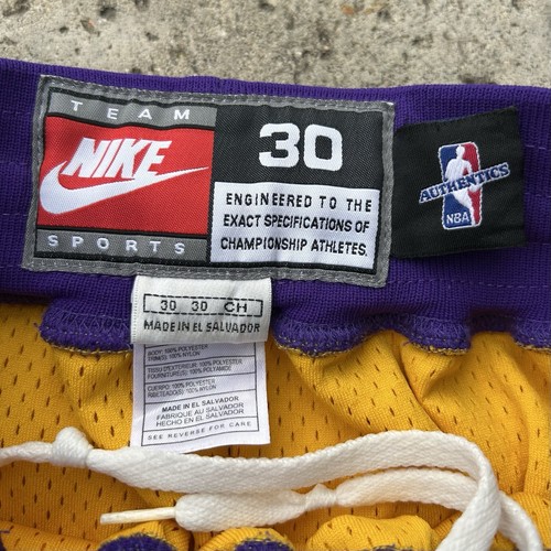 Vintage Nike Authentic Los Angeles La Lakers Shorts 90s NBA - Rare Size 30 Small - Bild 3 von 9