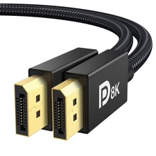 IVANKY 8K Displayport Cable 1.4, VESA Certified DP Cable 6.6Ft (8K@60Hz, 4K@144H